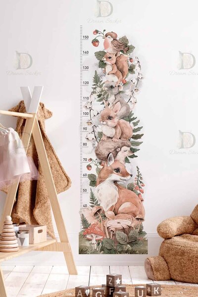 KT Decor Autocolant de perete cu măsurător de înălțime pentru animale minunat...
