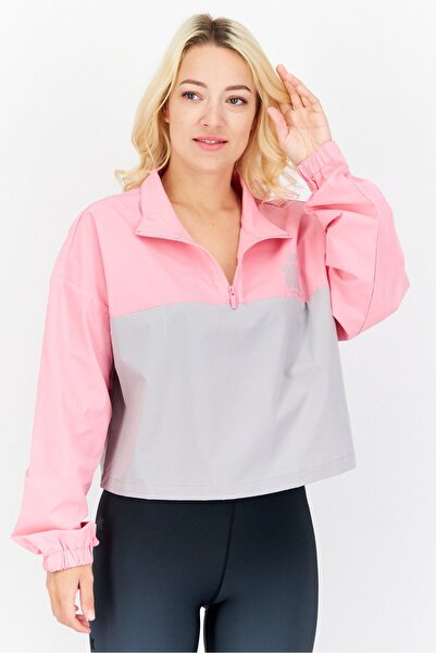 Juicy by Juicy Couture سترة نسائية واقية من الرياح بأكمام طويلة وشعار العلامة...