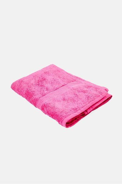 COTTON HOME Textured Bath Towel, Fuschia Pink