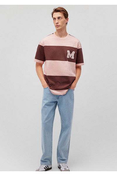 Mavi Μ εμπριμέ ριγέ μπλουζάκι Loose Fit / Loose Relaxed Fit 0612259 -71150