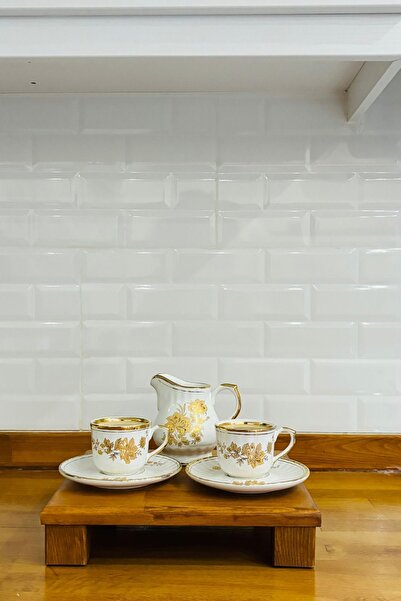 kitchen trend Justwood Tityos Küp Ayaklı 30x30 Cm Ahşap Kare Pasta Sunum Servis Tabağı