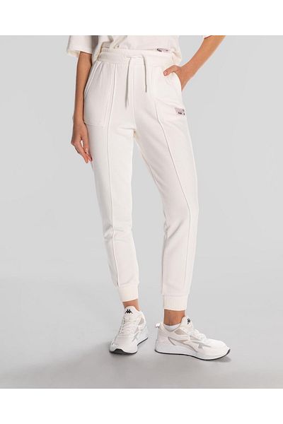 Kappa بنطال رياضي نسائي من Jemima Pants باللون الأبيض بقصة عادية