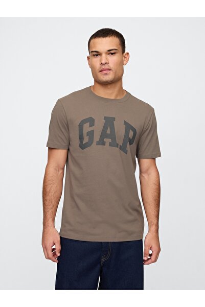 GAP Erkek Kahverengi Everyday Soft Gap Logo T-Shirt