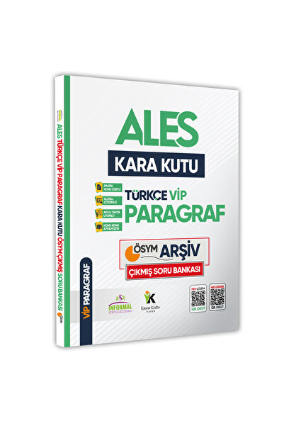 Karakutu Yayınları Ales Türkçenin Kara Kutusu Paragraf 3 Vip Ösym Çıkmış Soru...