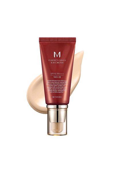 Missha Cremă BB Missha Perfect Cover SPF 42 PA +++ 13 Bej strălucitor, 50ml