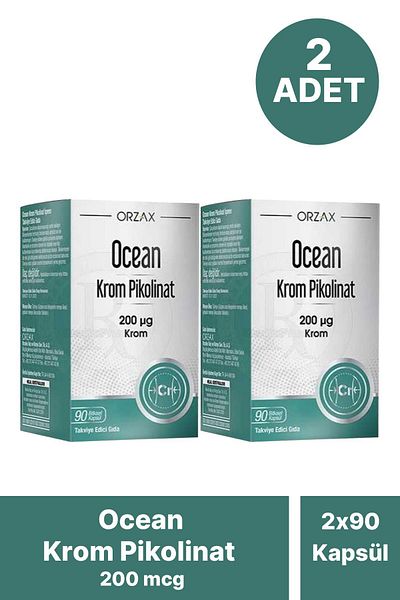 Ocean Chromium Picolinate 200 Mcg 90 Capsules 2 Pieces