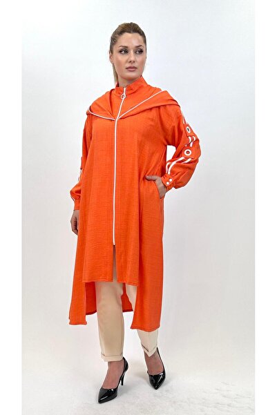 Ayda Triko Hooded Zippered Women's Cap