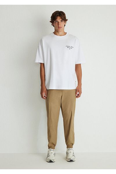Mavi Πίσω εμπριμέ λευκό μπλουζάκι Oversize / Wide Cut 0612245 -620