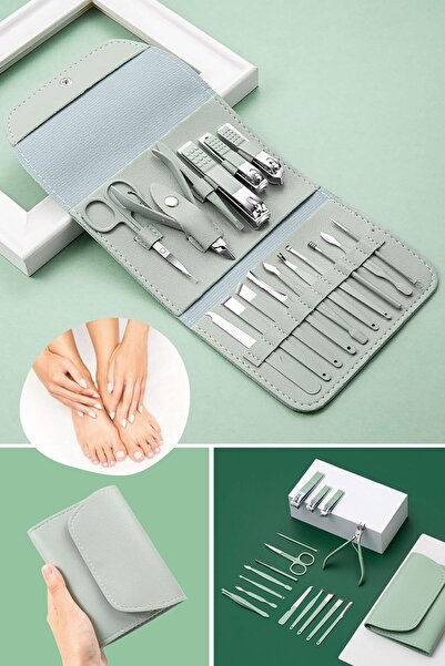 Buffer ® Kendiliğininden Çantalı Seyahat Tipi 16 Parça Manikür Pedikür Seti