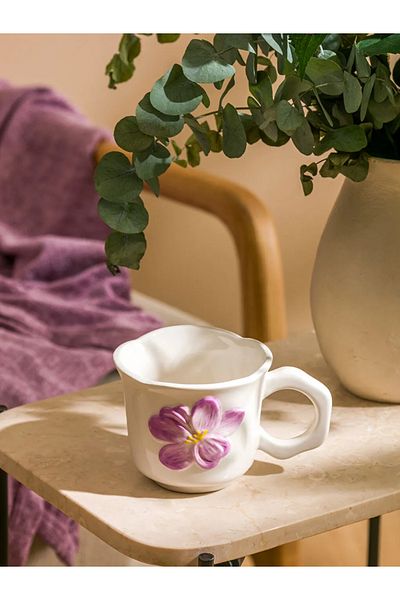 LC Waikiki Lcw Home Mixed Flower Printed Porcelain Mug 380 ml