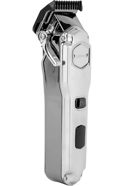 Geepas GEEPAS Rechargeable Hair and Beard Trimmer, Detachable Blades and Waterproof IPX7/ LED Display, Cord