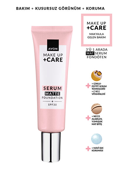 AVON Make Up + Care 3!ü 1 Arada Mat Serum Fondöten 30ml -420G