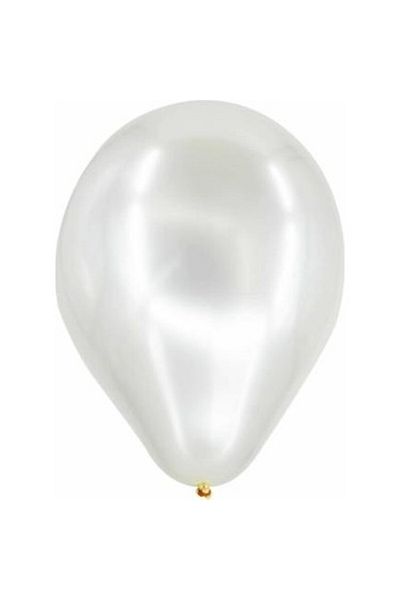 ZENVİVA Metallic Balloon White 50 Pcs
