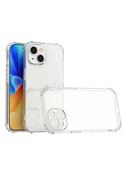 REDz Accessories Husă de protecție pentru iPhone 15, protecție ultra, colțuri anti-șoc, silicon, transparentă
