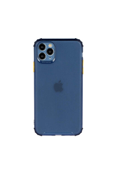 REDz Accessories Carcasă din silicon pentru iPhone 12 Mini, model Defender, rezistentă la căderi și cu protecție pentru cameră, TPU, albastră