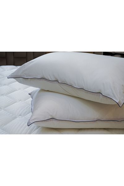 Gentelle Hotel-Quality 50x70 Pillow with 1000g Cotton Outer Cover and Microfiber Filling - 2 pcs