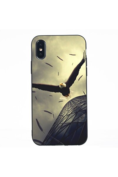 REDz Accessories Carcasă cu design Eagle, compatibilă cu iPhone XS / X, gri n...