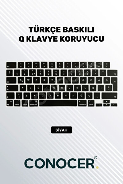 CONOCER MacBook Air 13.6 Inc M3 (A3113) / 15 Inc M3 (A3114) ile Uyumlu Türkçe...