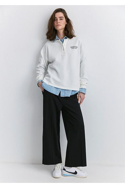 Mavi Wide Leg Black Trousers 1010947 -900