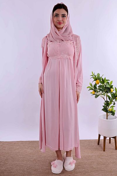 ByLohusa Effortt Pink Hijab Pregnant Maternity Set Byl2T24052