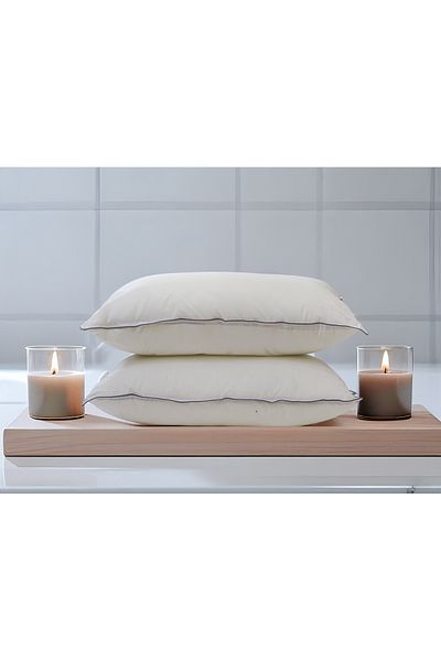 Gentelle Hotel-Quality 50x70 Pillow with 1000g Cotton Outer Cover and Microfiber Filling - 4 pcs