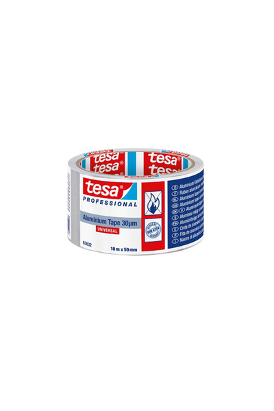 Tesa 63632 30 Micron Aluminyum Bant - Kağıt Koruyuculu 25mt * 50mm (gümüş)