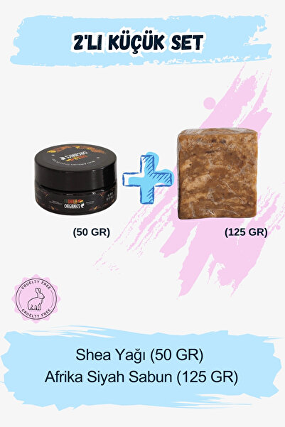 2'li Küçük Set (50 gr Shea Yağı + 125gr Afrika Sabunu)