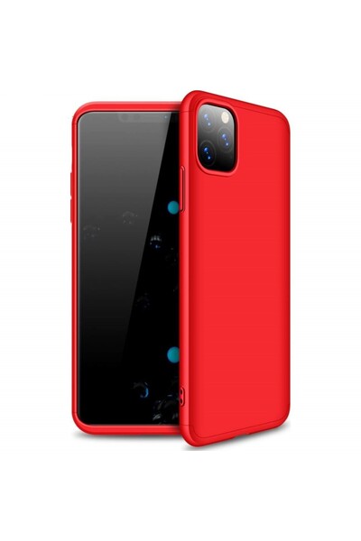 REDz Accessories Carcasă 360 de grade, compatibilă cu iPhone XS / X, roșie, 3 componente articulate, policarbonat