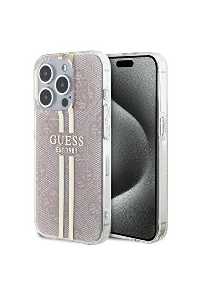 REDz Accessories Θήκη Guess για iPhone 15 Pro, Ριγέ, Ροζ