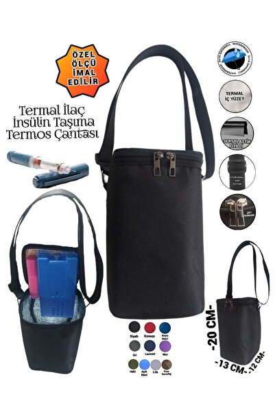SEVBAGS İlaç İnsülin Taşıma Termal Termos Çantası Ayarlı Omuz Askılı