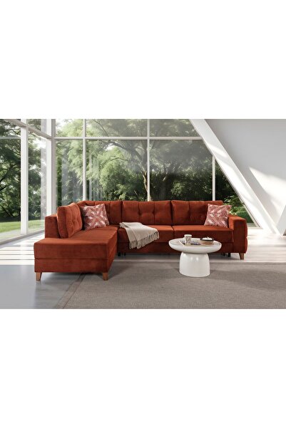 Doressa Milly Red Köşe Koltuk Takımı