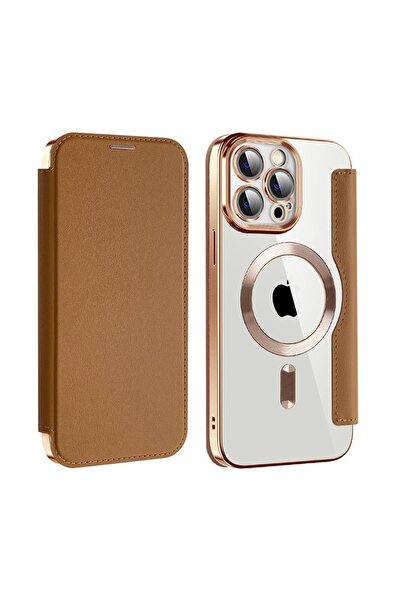 REDz Accessories Husă de card Magsafe, hibridă, aspect piele, pentru iPhone 1...