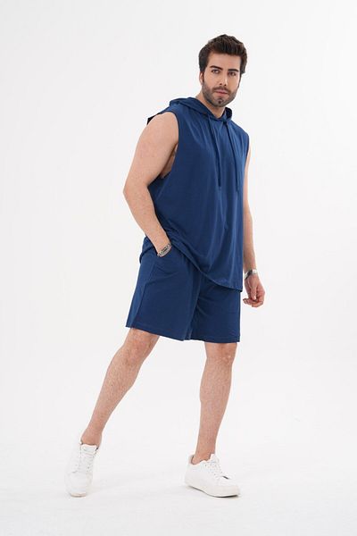 ACTIVE MODA - Men's Sports Athlete Tshirt-Shorts 2-Piece Set Large Size