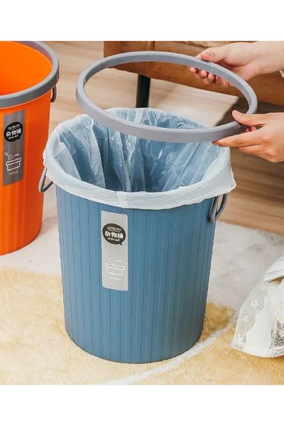ABYZ Waste Bin, 14L, Round, Plastic, Blue color