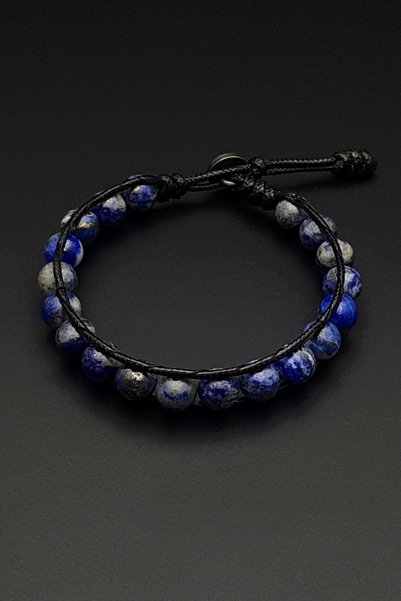 Seven Art Jewelry Doğal Taş Bilekllik, Lapis Lazuli (Lacivert) Taşı Bileklik,...