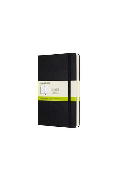 Moleskine Caiet negru necăptușit, dimensiune de buzunar, copertă rigidă