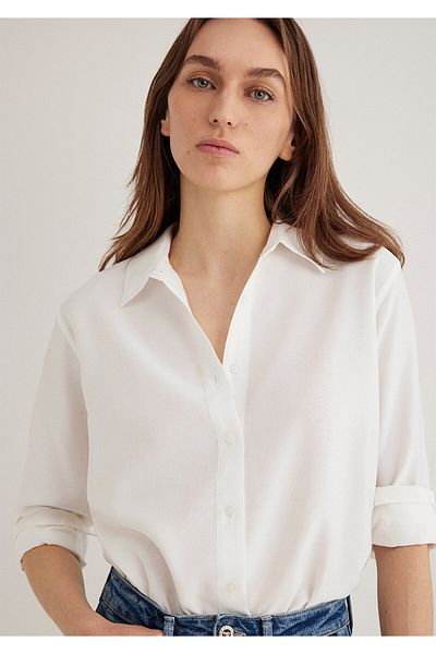 Mavi Ecru Shirt Loose Fit / Loose Relaxed Cut 1211002 -70057