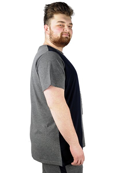 ModeXL Ανδρικό μπλουζάκι Mode Xl Piece Md08 22134 Antramelange