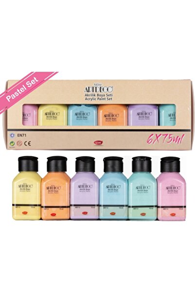Artdeco Akrilik Boya Seti 6*75 ml Pastel Renkler
