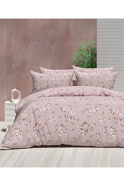 GOOD MORNİNG PAMUKKALE Double Powder Ethnic Duvet Cover Set (with Elastic Sheets)