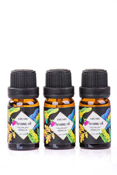 MUKKO HOME 3’lü Esansiyel Uçucu yağ 3x10ml vanilya Kokulu Buhurdanlık Yağı se...