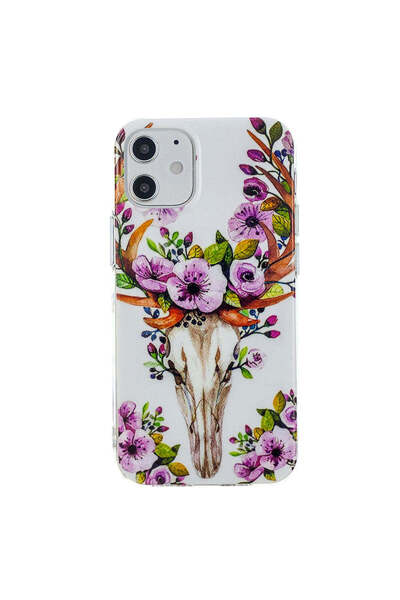 REDz Accessories Carcasă din silicon pentru iPhone 12 Mini, model fosforescen...