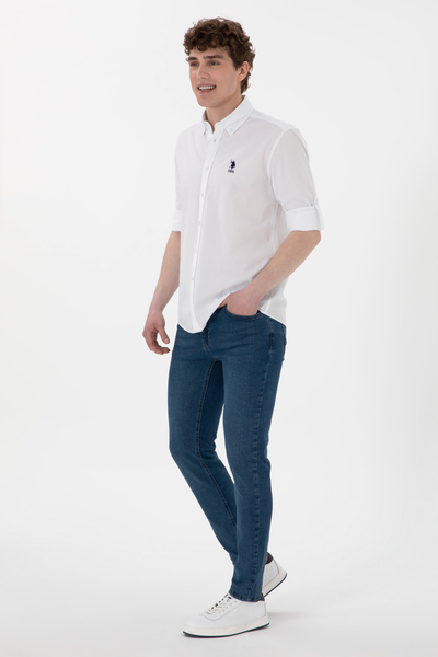 U.S. Polo Assn. U.s. Polo Assn. Erkek Beyaz Uzun Kollu Regular Gömlek 2170101