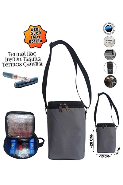 SEVBAGS İlaç İnsülin Taşıma Termal Termos Çantası Ayarlı Omuz Askılı