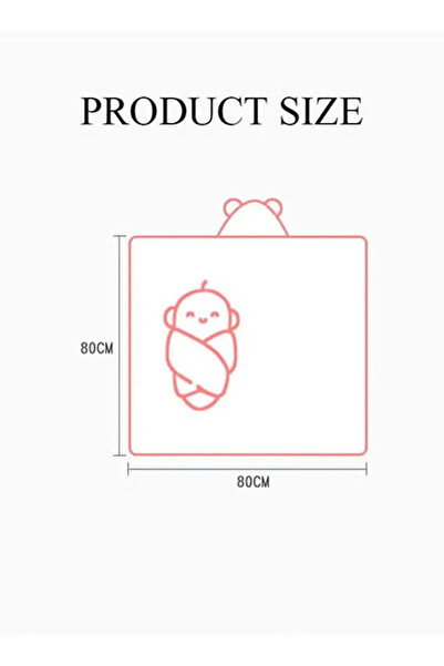 Generic 0.8m White Open-eyed Bear Children's Towel Cloak Quick-drying Coral Velvet Robe Cartoon Cape