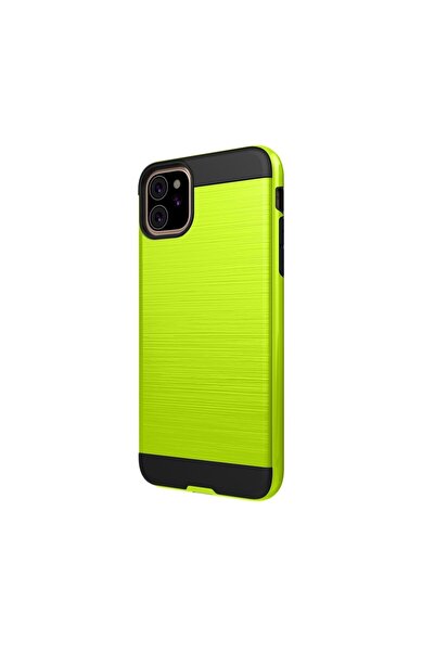REDz Accessories Carcasă model periat, compatibilă cu iPhone 11, verde, rezis...