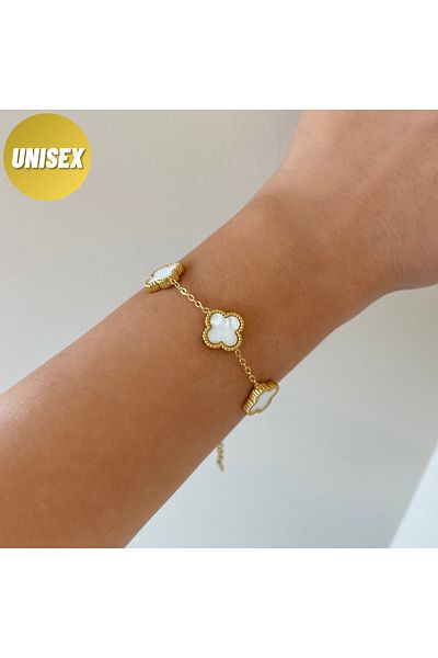 nerora Stainless Steel Clover Bracelet Gold Original Model