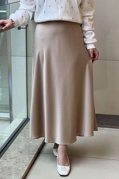 sentez giyim Sentez Luna Satin Flounce Skirt