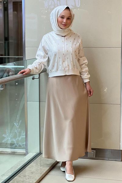 sentez giyim Sentez Luna Satin Flounce Skirt