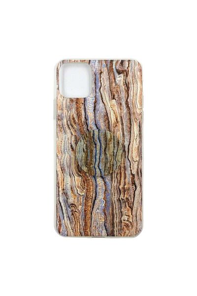 REDz Accessories Silicone Case For Iphone 11 Pro Max Pop Marble Maple Model With Grip Support, Tpu Viceversa Brown